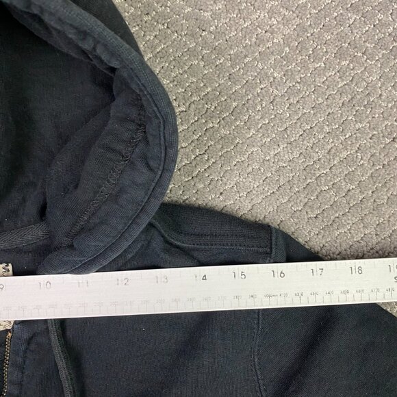 American Giant Hoodie Women's Large Black Cotton Full Zip Up Fleece Lined W1 1A - Picture 11 of 15